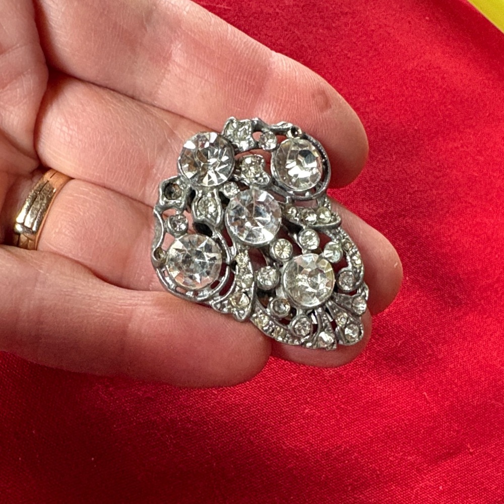 vintage rhinestone dress or fur clip art deco